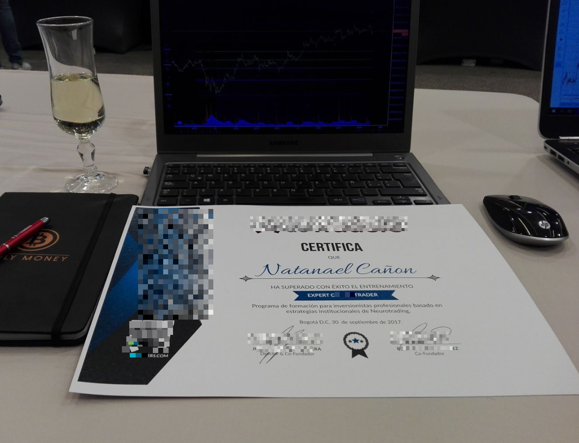 Certificado de curso presencial de fin de semana, 2017